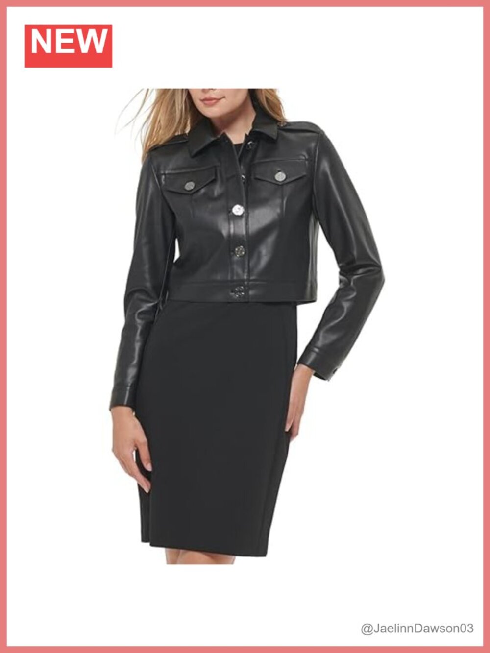 Long Sleeve Collared Button Front Cropped Jacket